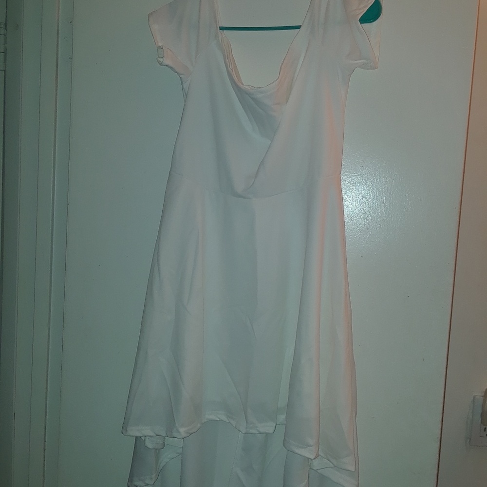 Off shoulder white dress